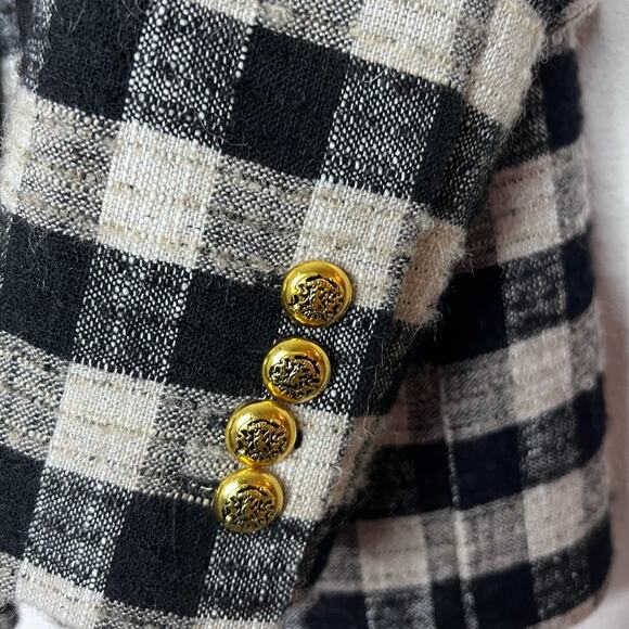 Smythe Lounge Blazer in Black & Stone Check NEW Size 6 - Picture 5 of 7